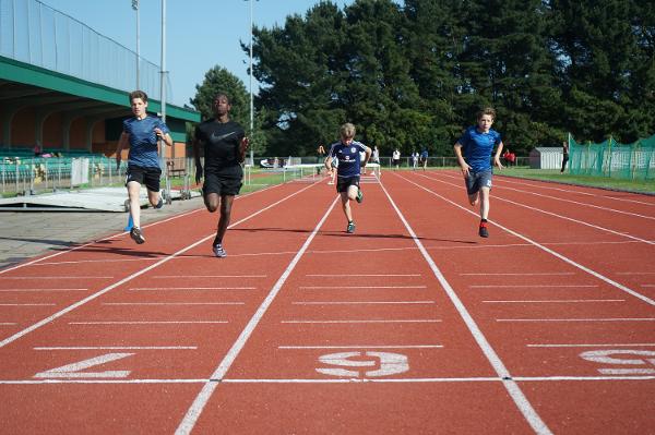 Young Athlete Sprinting