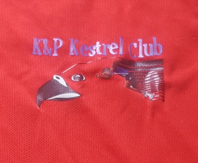 Kestrel Club Logo on T-Shirt